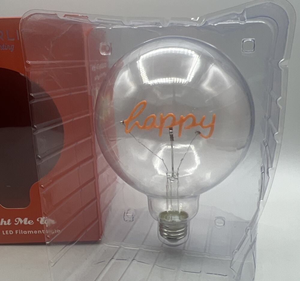 Wonderlit Jumbo LED Filament Bulb Happy Vintage Edison Orange 5 x 7"